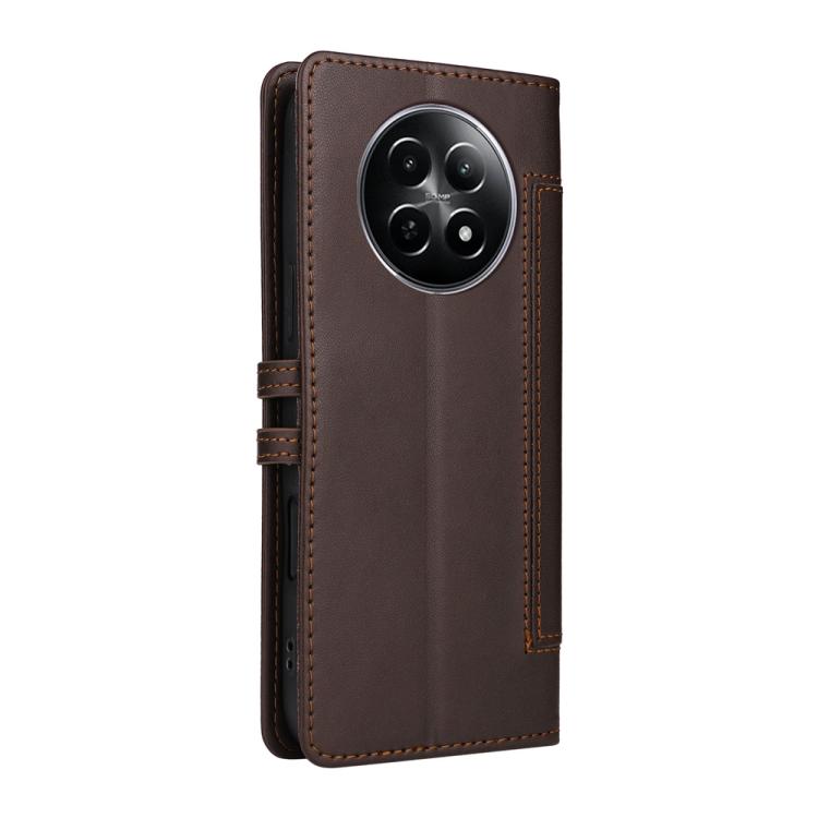 For Realme 13 5G / 12 5G / 12x / C63 5G Stitched Magnetic Buckle Leather Phone Case