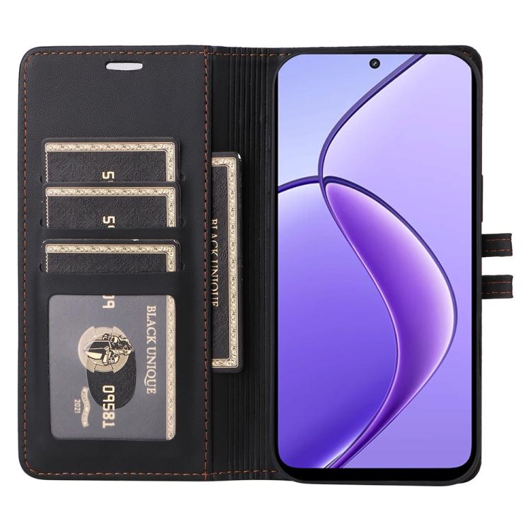 For Realme 13 5G / 12 5G / 12x / C63 5G Stitched Magnetic Buckle Leather Phone Case