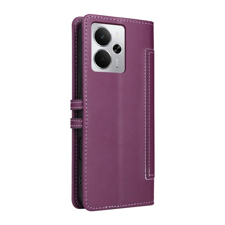 For Realme 14 / Realme 14T 5G Stitched Magnetic Buckle Leather Phone Case