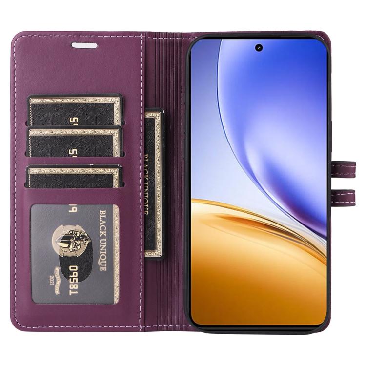 For Realme 14 / Realme 14T 5G Stitched Magnetic Buckle Leather Phone Case