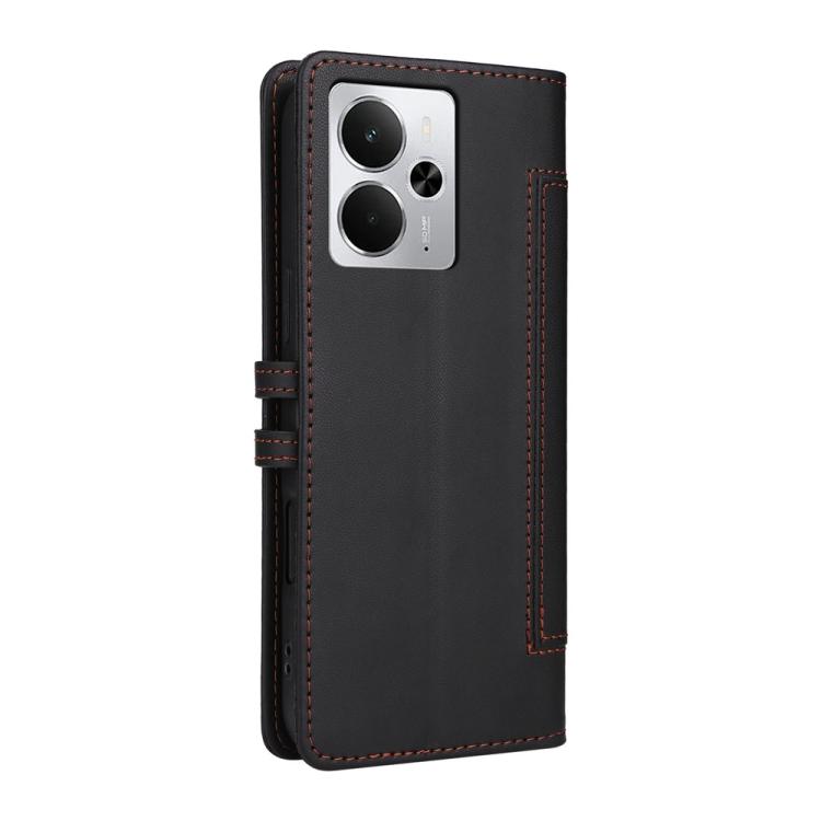 For Realme 14 / Realme 14T 5G Stitched Magnetic Buckle Leather Phone Case