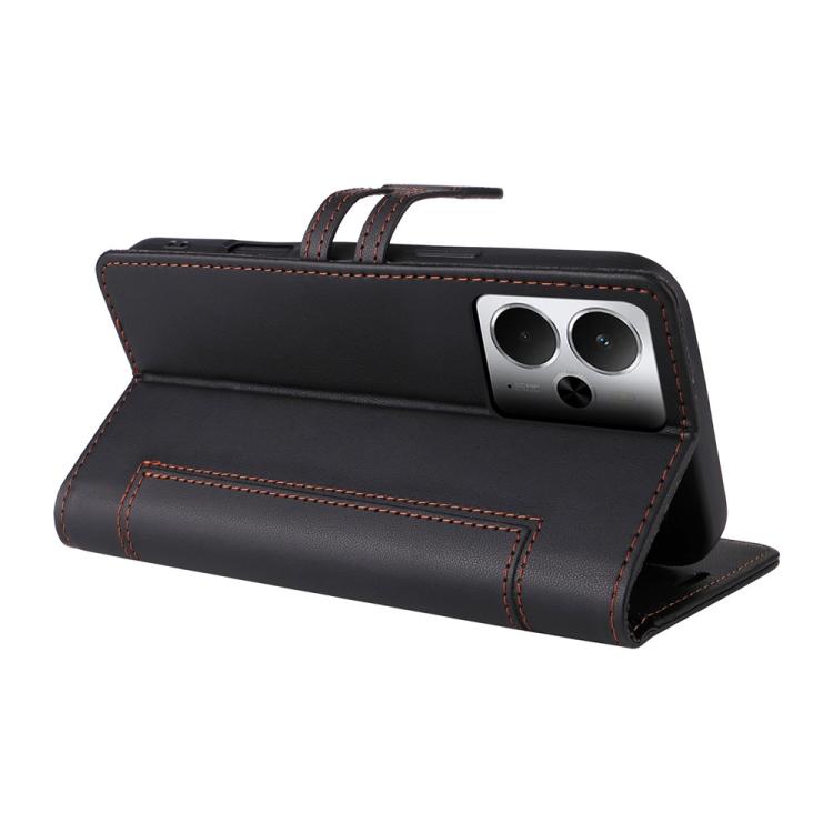 For Realme 14 / Realme 14T 5G Stitched Magnetic Buckle Leather Phone Case