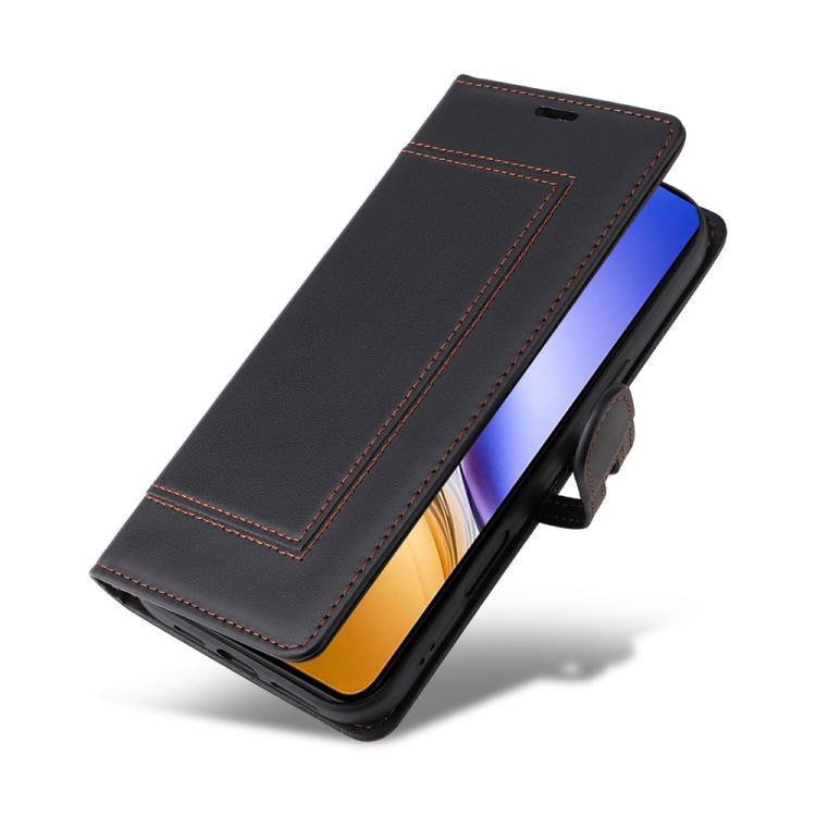 For Realme 14 / Realme 14T 5G Stitched Magnetic Buckle Leather Phone Case