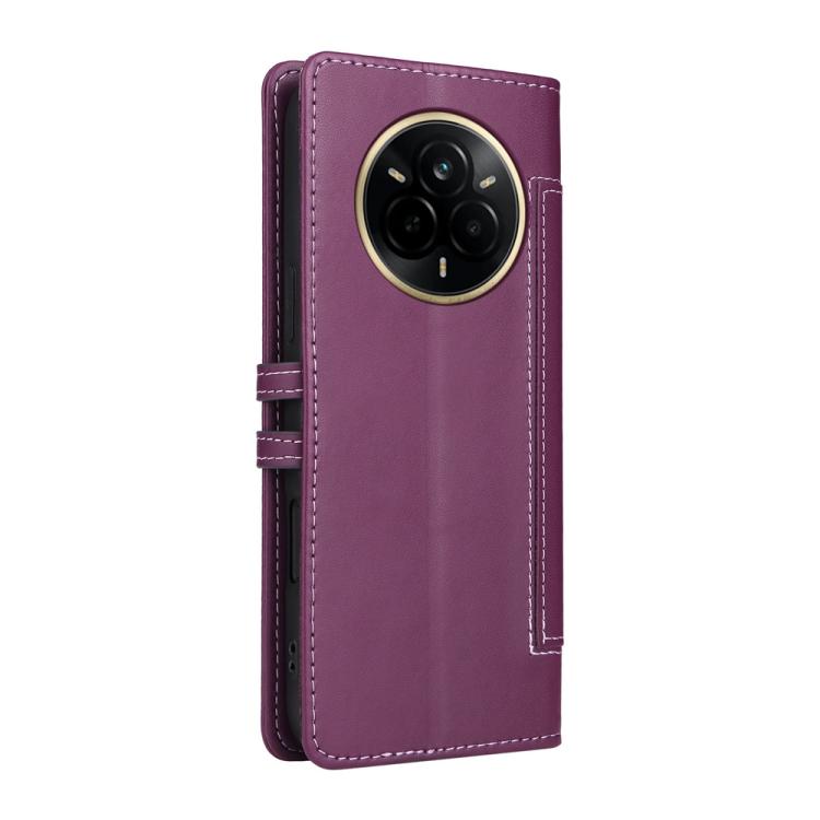 For Realme 14 Pro Stitched Magnetic Buckle Leather Phone Case