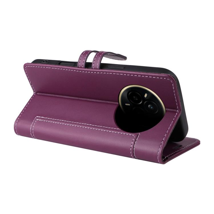 For Realme 14 Pro Stitched Magnetic Buckle Leather Phone Case