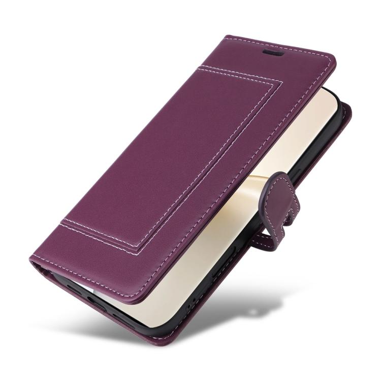 For Realme 14 Pro Stitched Magnetic Buckle Leather Phone Case