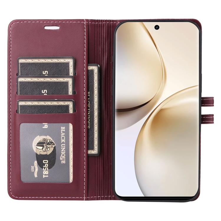 For Realme 14 Pro Stitched Magnetic Buckle Leather Phone Case