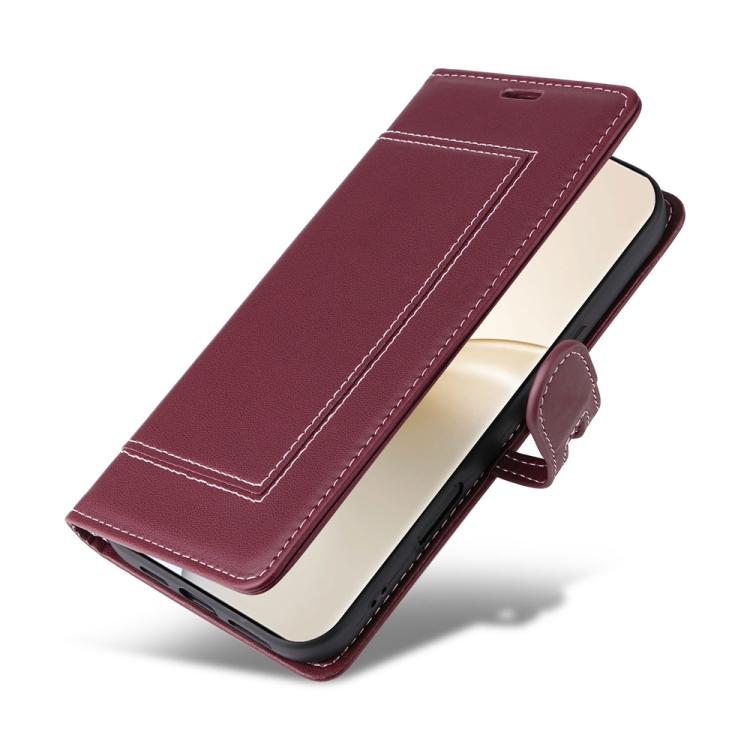 For Realme 14 Pro Stitched Magnetic Buckle Leather Phone Case