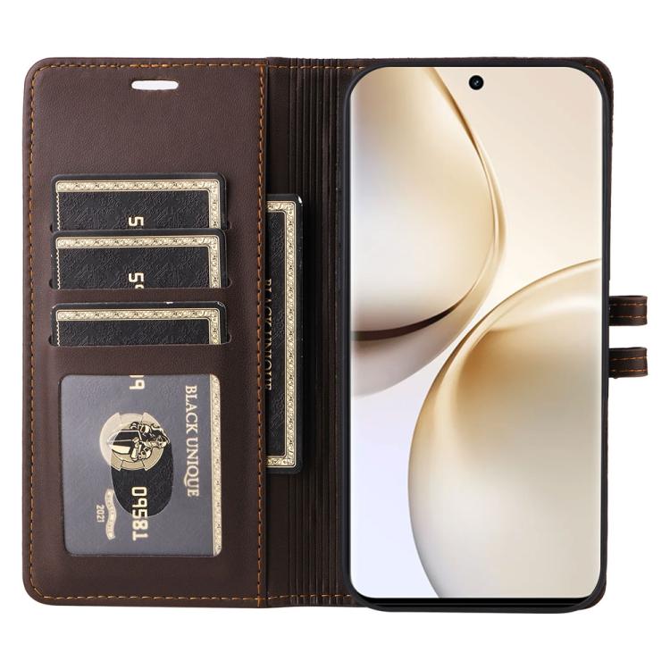 For Realme 14 Pro Stitched Magnetic Buckle Leather Phone Case