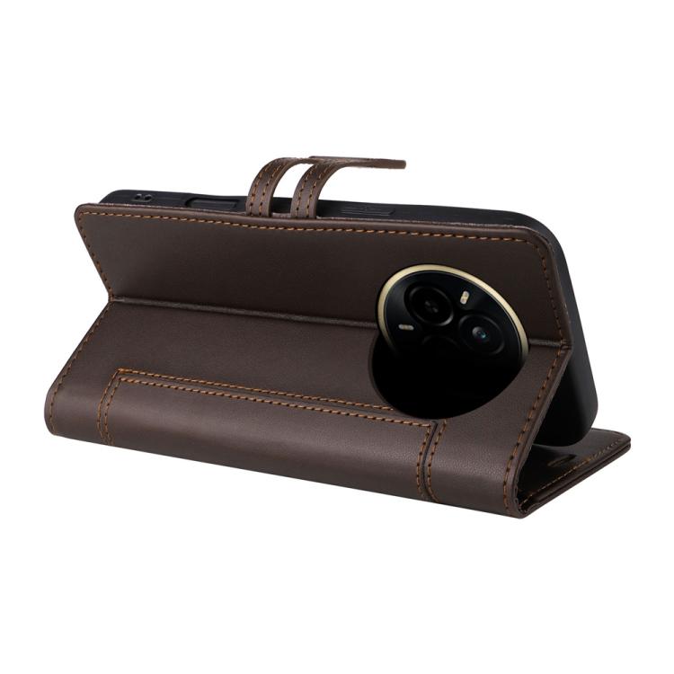 For Realme 14 Pro Stitched Magnetic Buckle Leather Phone Case