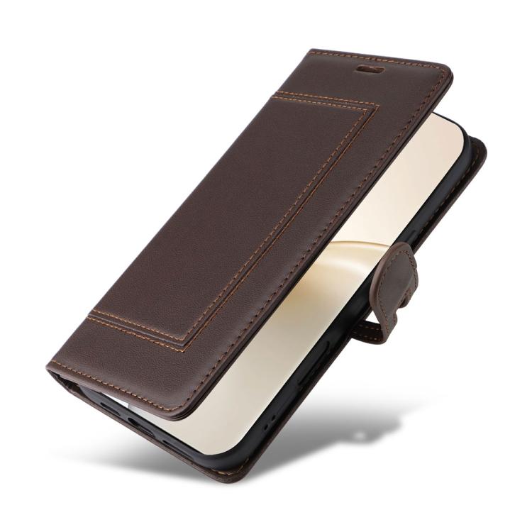 For Realme 14 Pro Stitched Magnetic Buckle Leather Phone Case