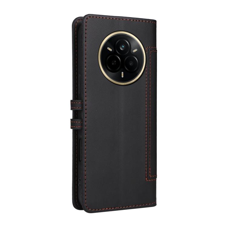 For Realme 14 Pro Stitched Magnetic Buckle Leather Phone Case