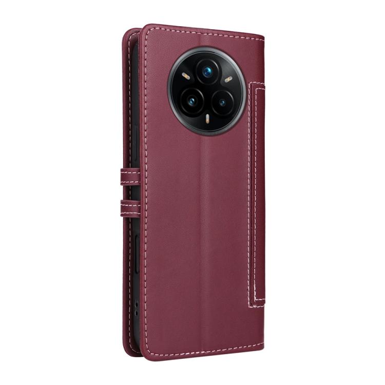 For Realme 14 Pro+ / 13 Pro Stitched Magnetic Buckle Leather Phone Case