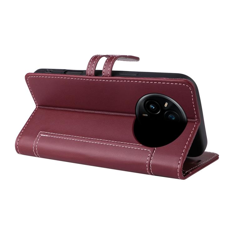 For Realme 14 Pro+ / 13 Pro Stitched Magnetic Buckle Leather Phone Case