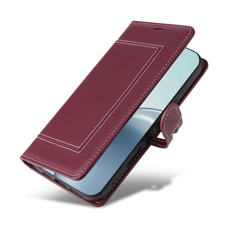 For Realme 14 Pro+ / 13 Pro Stitched Magnetic Buckle Leather Phone Case