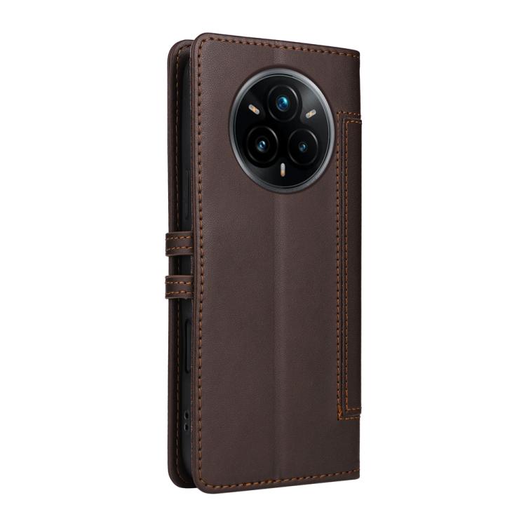 For Realme 14 Pro+ / 13 Pro Stitched Magnetic Buckle Leather Phone Case
