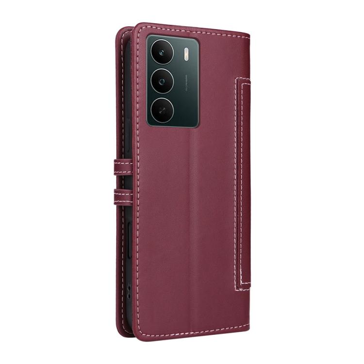 For Realme C75 / 14x India / 14x Global Stitched Magnetic Buckle Leather Phone Case