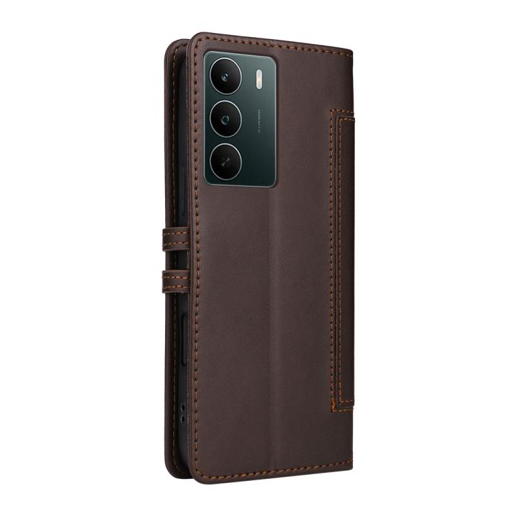 For Realme C75 / 14x India / 14x Global Stitched Magnetic Buckle Leather Phone Case