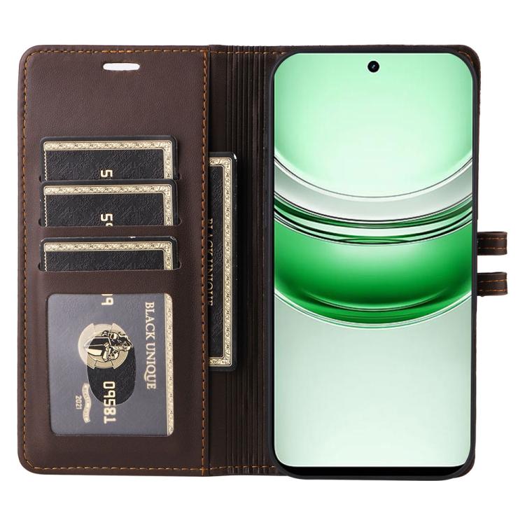 For Realme C75 / 14x India / 14x Global Stitched Magnetic Buckle Leather Phone Case