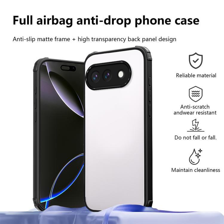 For Google Pixel 9a Four Corners Shield Shockproof TPU Hybrid PC Phone Case