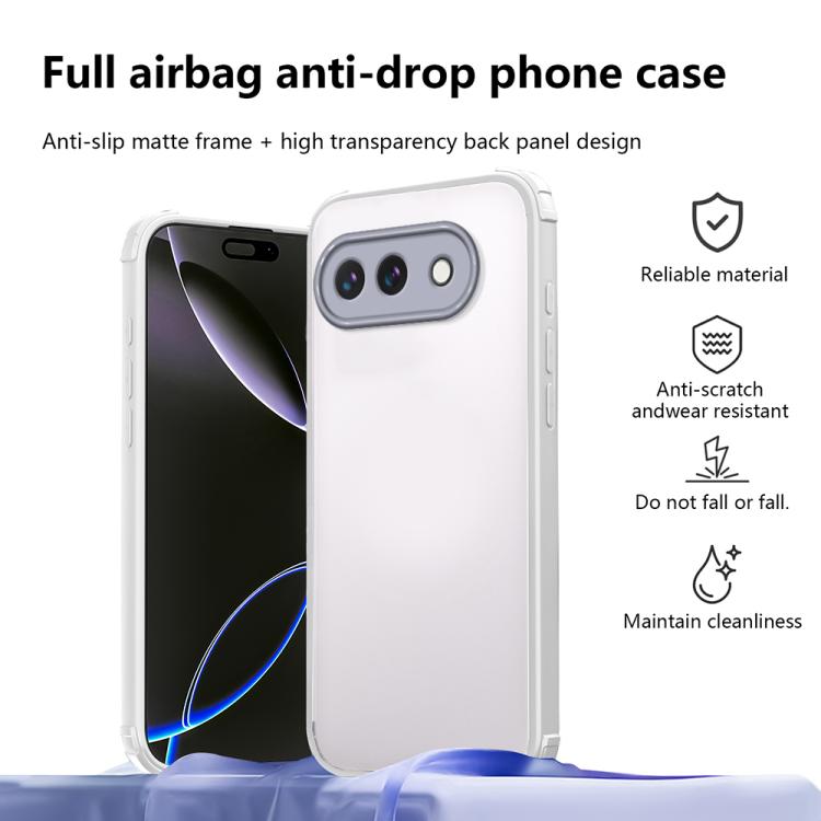 For Google Pixel 9a Four Corners Shield Shockproof TPU Hybrid PC Phone Case