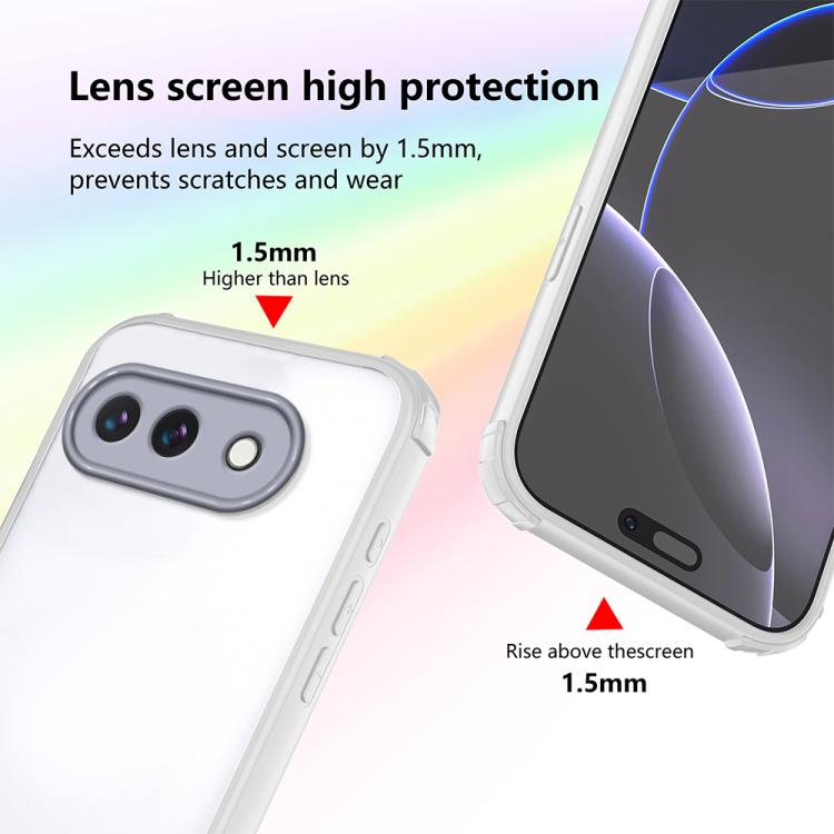 For Google Pixel 9a Four Corners Shield Shockproof TPU Hybrid PC Phone Case