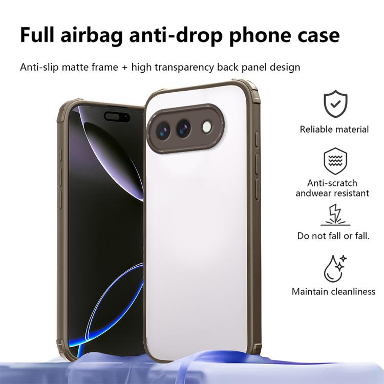For Google Pixel 9a Four Corners Shield Shockproof TPU Hybrid PC Phone Case
