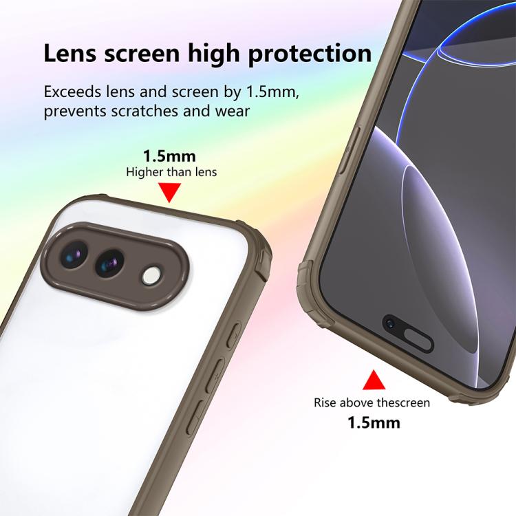 For Google Pixel 9a Four Corners Shield Shockproof TPU Hybrid PC Phone Case