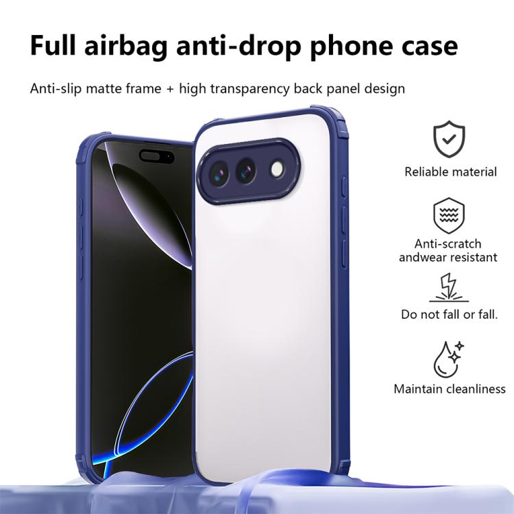 For Google Pixel 9a Four Corners Shield Shockproof TPU Hybrid PC Phone Case