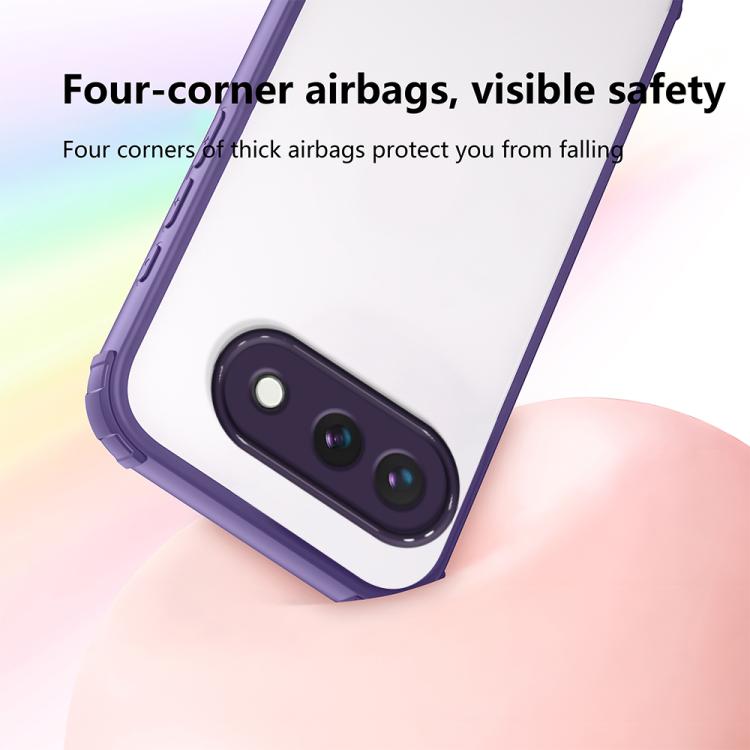 For Google Pixel 9a Four Corners Shield Shockproof TPU Hybrid PC Phone Case