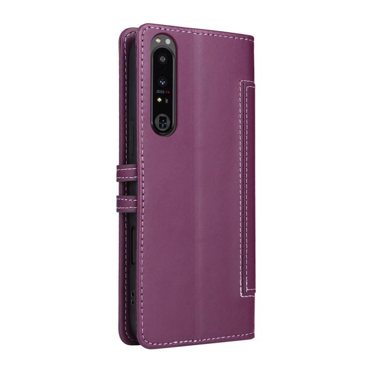 For Sony Xperia 1 IV Stitched Magnetic Buckle Leather Phone Case