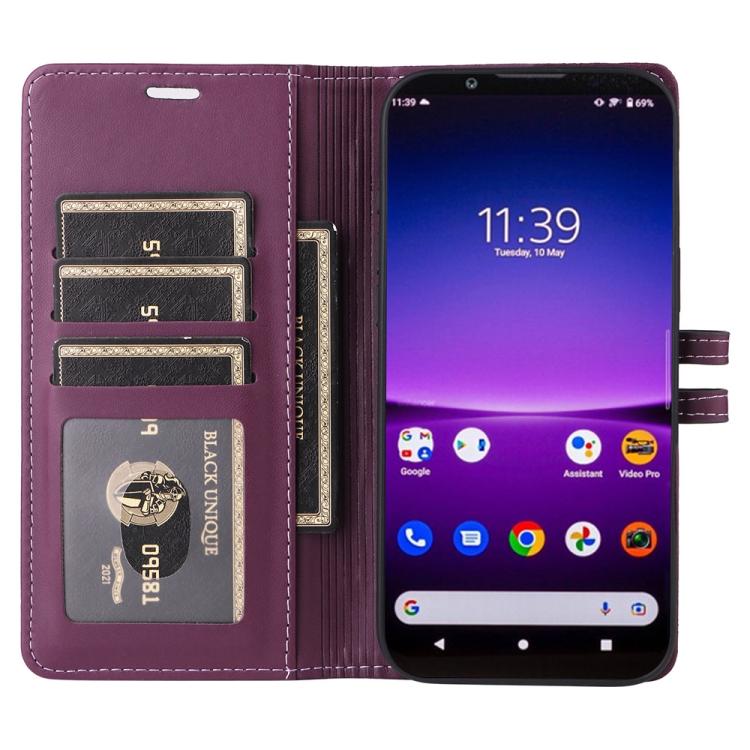 For Sony Xperia 1 IV Stitched Magnetic Buckle Leather Phone Case