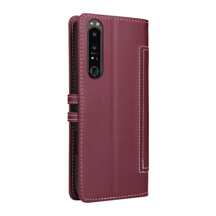 For Sony Xperia 1 IV Stitched Magnetic Buckle Leather Phone Case