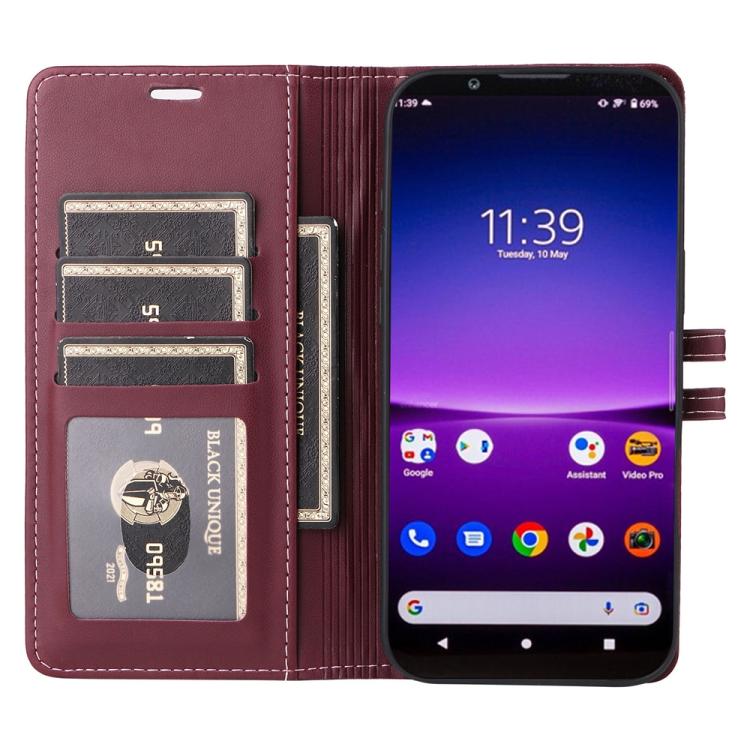 For Sony Xperia 1 IV Stitched Magnetic Buckle Leather Phone Case