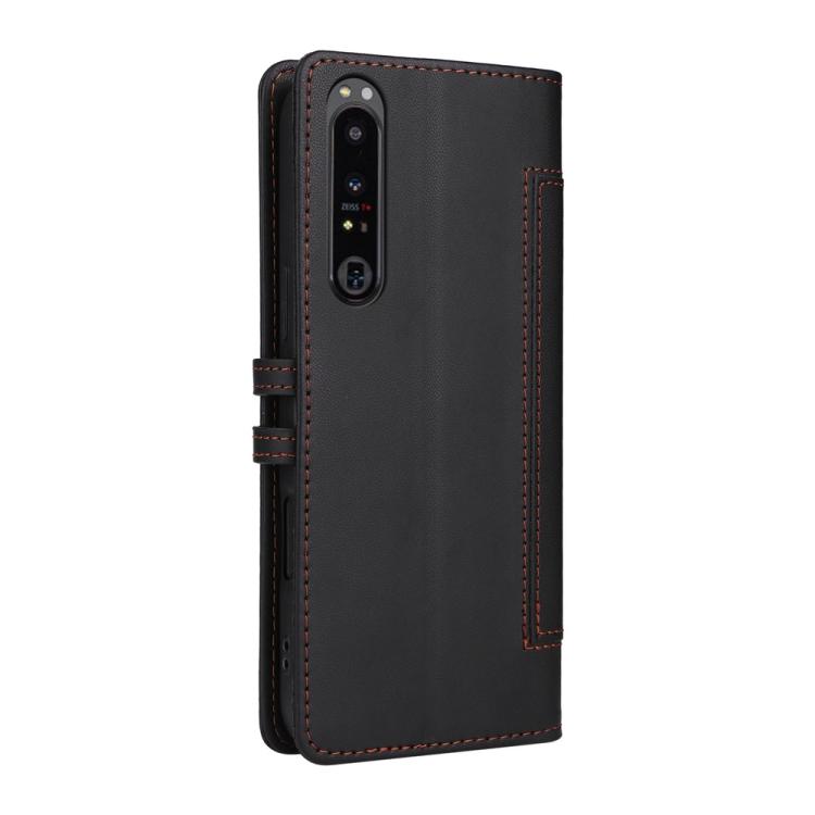 For Sony Xperia 1 IV Stitched Magnetic Buckle Leather Phone Case
