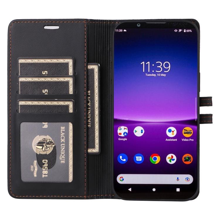 For Sony Xperia 1 IV Stitched Magnetic Buckle Leather Phone Case
