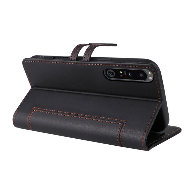 For Sony Xperia 1 IV Stitched Magnetic Buckle Leather Phone Case