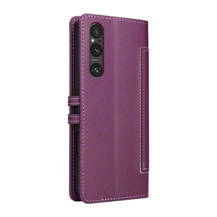 For Sony Xperia 1 V Stitched Magnetic Buckle Leather Phone Case