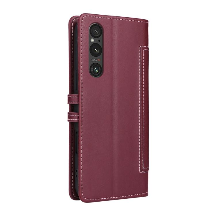 For Sony Xperia 1 V Stitched Magnetic Buckle Leather Phone Case