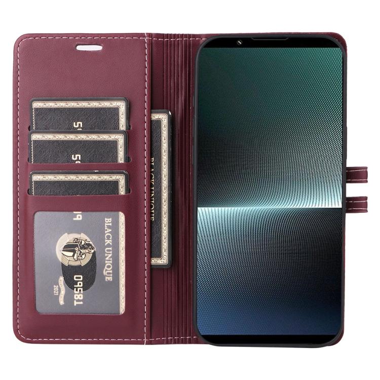 For Sony Xperia 1 V Stitched Magnetic Buckle Leather Phone Case
