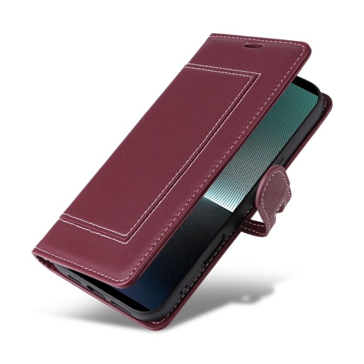 For Sony Xperia 1 V Stitched Magnetic Buckle Leather Phone Case