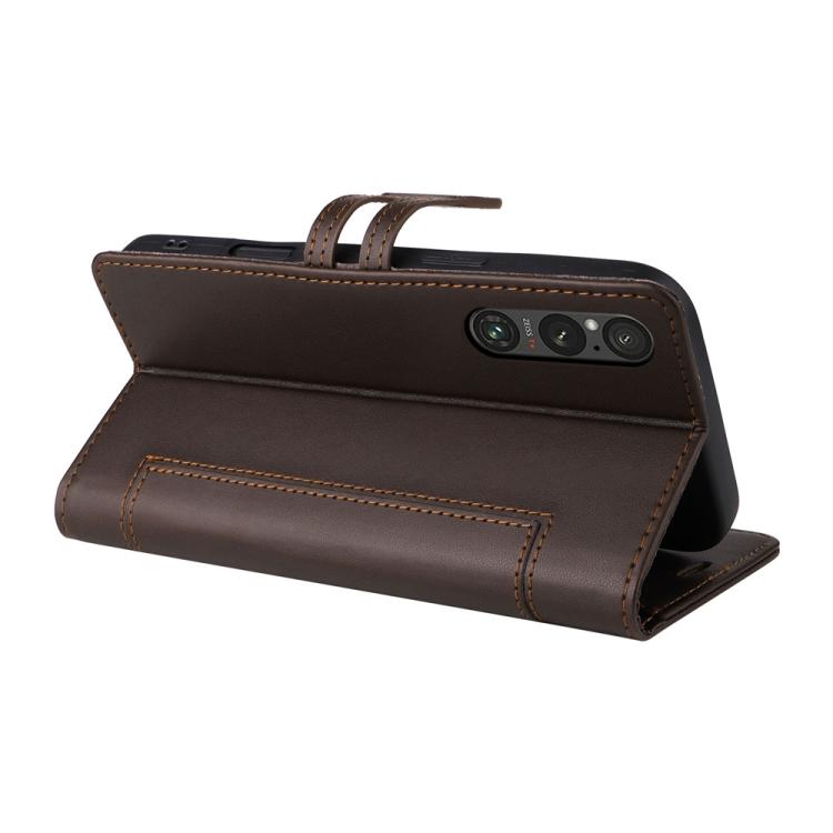 For Sony Xperia 1 V Stitched Magnetic Buckle Leather Phone Case