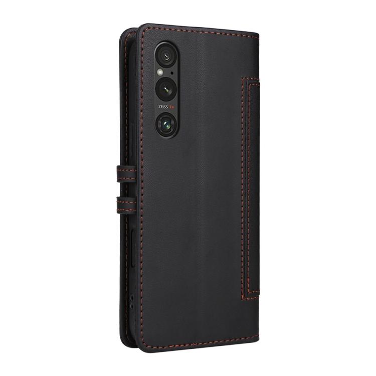 For Sony Xperia 1 V Stitched Magnetic Buckle Leather Phone Case