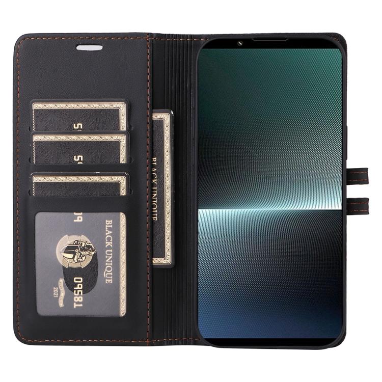 For Sony Xperia 1 V Stitched Magnetic Buckle Leather Phone Case