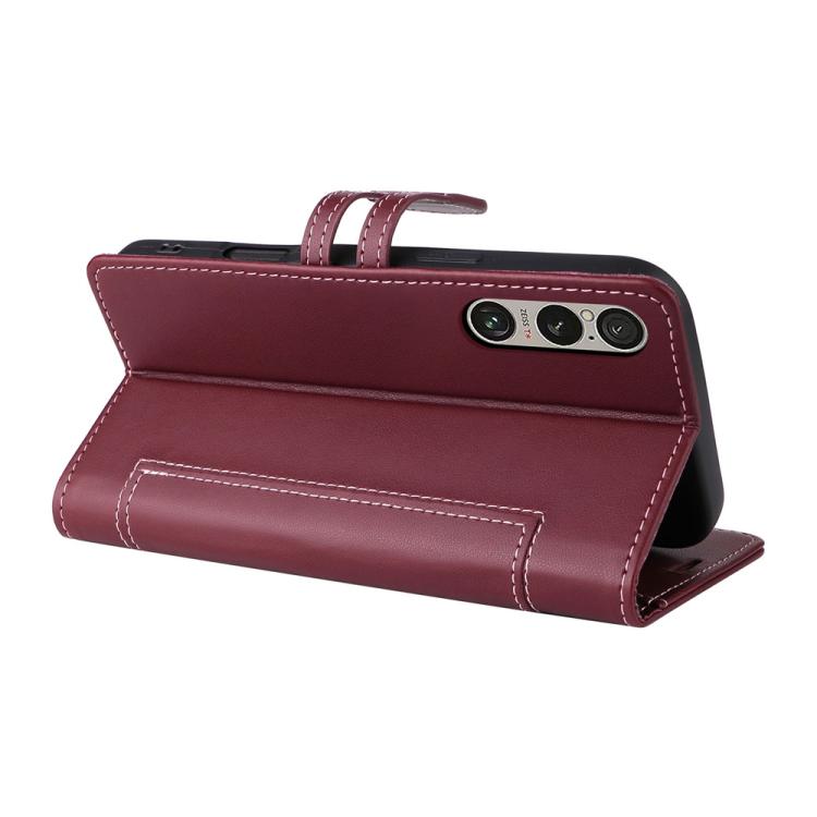 For Sony Xperia 1 VI Stitched Magnetic Buckle Leather Phone Case