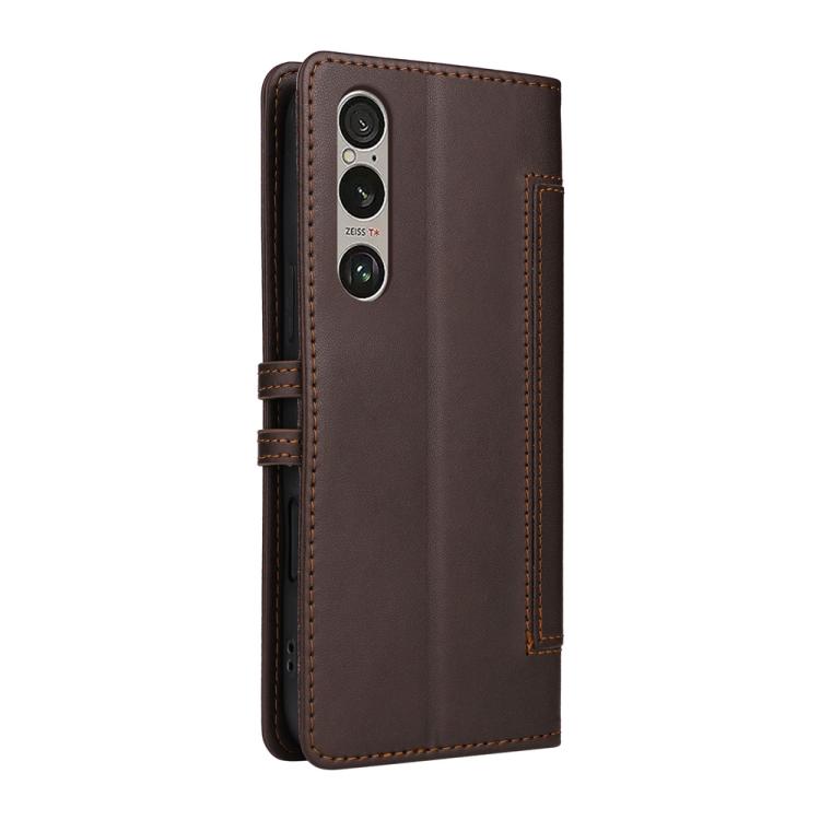 For Sony Xperia 1 VI Stitched Magnetic Buckle Leather Phone Case