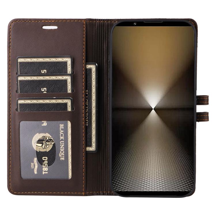 For Sony Xperia 1 VI Stitched Magnetic Buckle Leather Phone Case