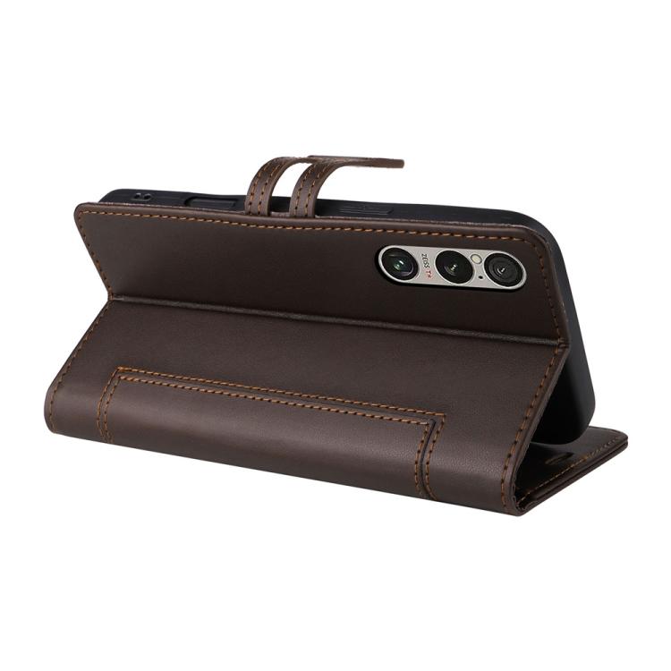 For Sony Xperia 1 VI Stitched Magnetic Buckle Leather Phone Case
