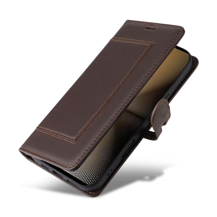 For Sony Xperia 1 VI Stitched Magnetic Buckle Leather Phone Case