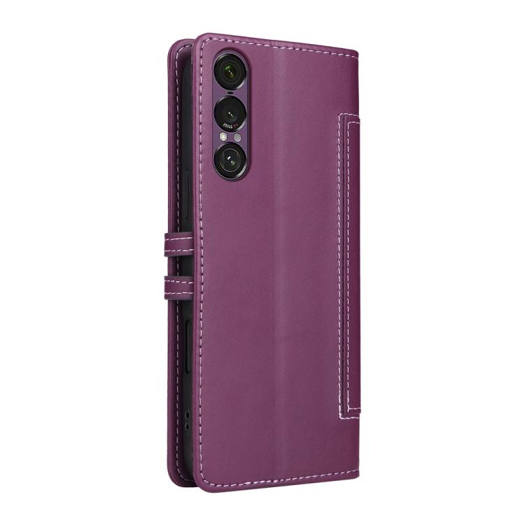 For Sony Xperia 1 VII Stitched Magnetic Buckle Leather Phone Case